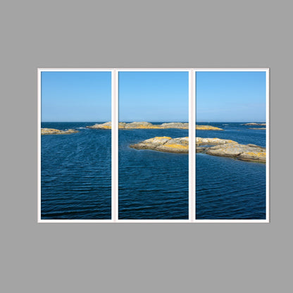 LED-Wandbild Dreiteiler hochkant 180x120 cm – Meer & Küste