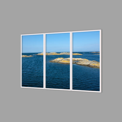 LED-Wandbild Dreiteiler hochkant 180x120 cm – Meer & Küste