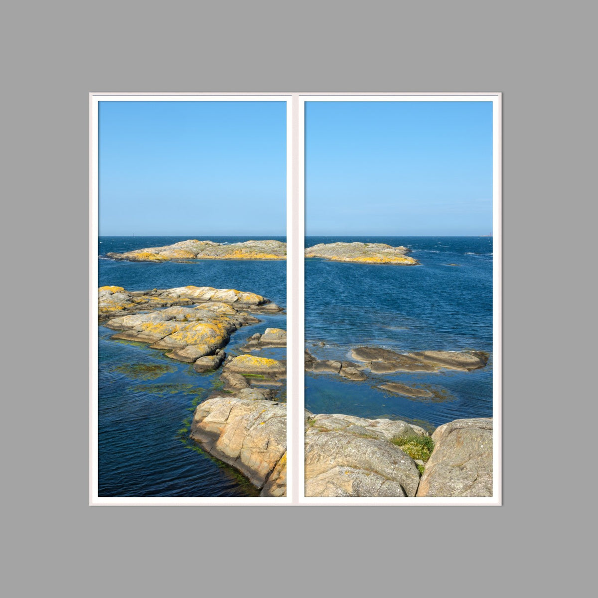 LED-Wandbild Zweiteiler hochkant 120x120 cm – Meer & Küste