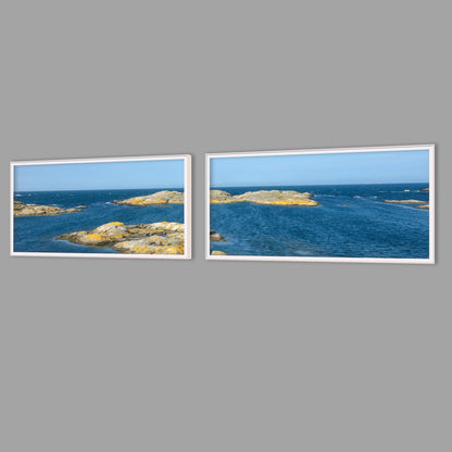LED-Wandbild Zweiteiler quer mit Abstand – Meer & Küste