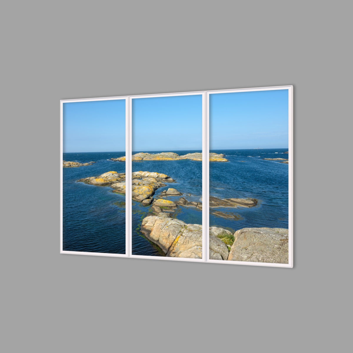 LED-Wandbild Dreiteiler hochkant 180x120 cm – Meer & Küste