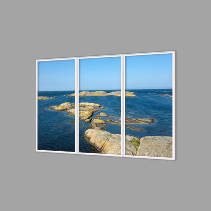 LED-Wandbild Dreiteiler hochkant 180x120 cm – Meer & Küste