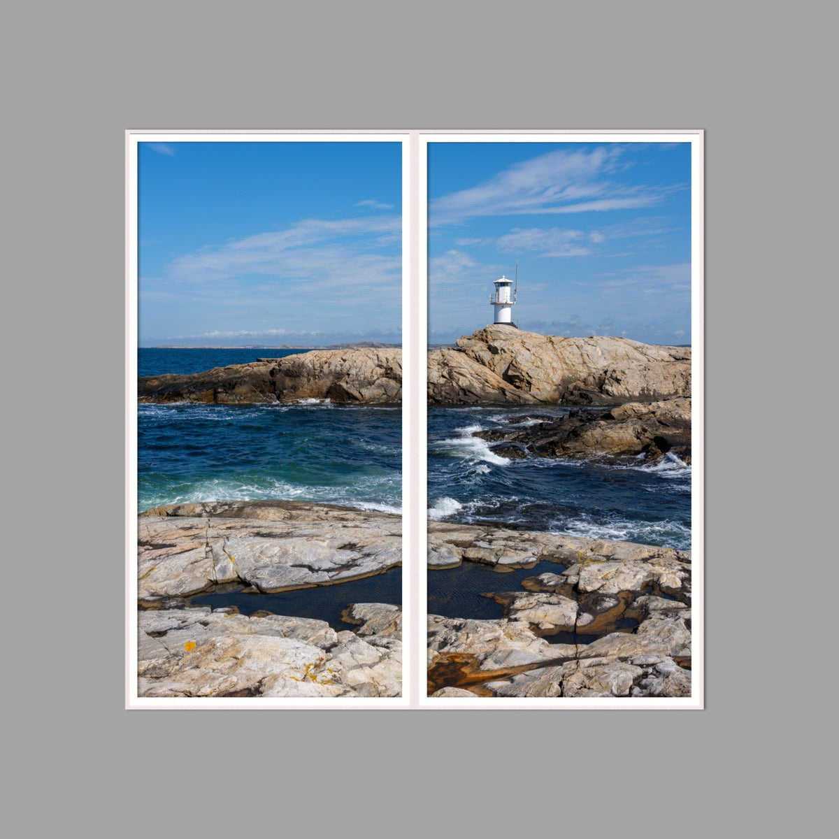 LED-Wandbild Zweiteiler hochkant 120x120 cm – Meer & Küste