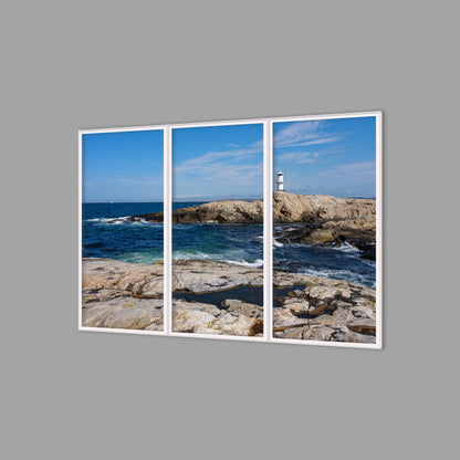 LED-Wandbild Dreiteiler hochkant 180x120 cm – Meer & Küste