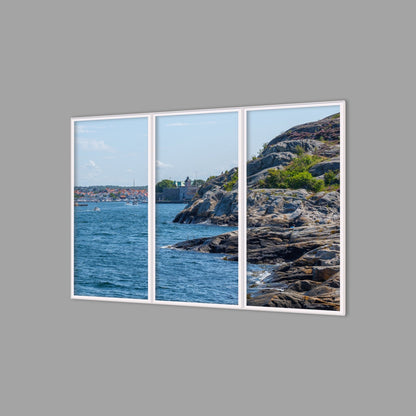 LED-Wandbild Dreiteiler hochkant 180x120 cm – Meer & Küste