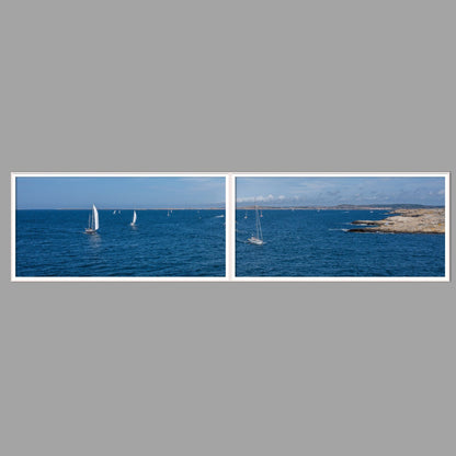 LED-Wandbild Zweiteiler quer 240x60 cm – Meer & Küste