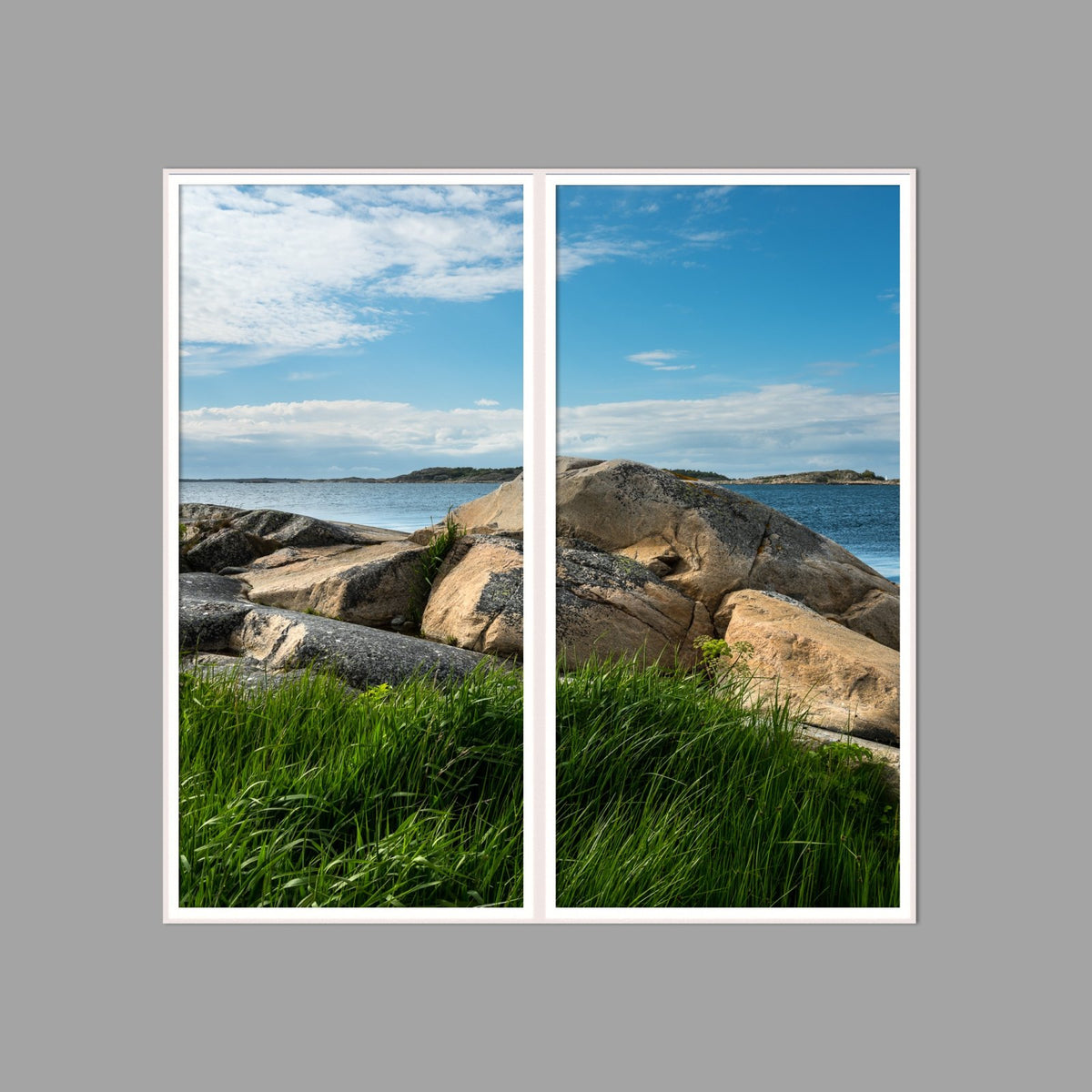 LED-Wandbild Zweiteiler hochkant 120x120 cm – Meer & Küste