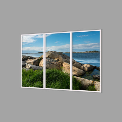 LED-Wandbild Dreiteiler hochkant 180x120 cm – Meer & Küste