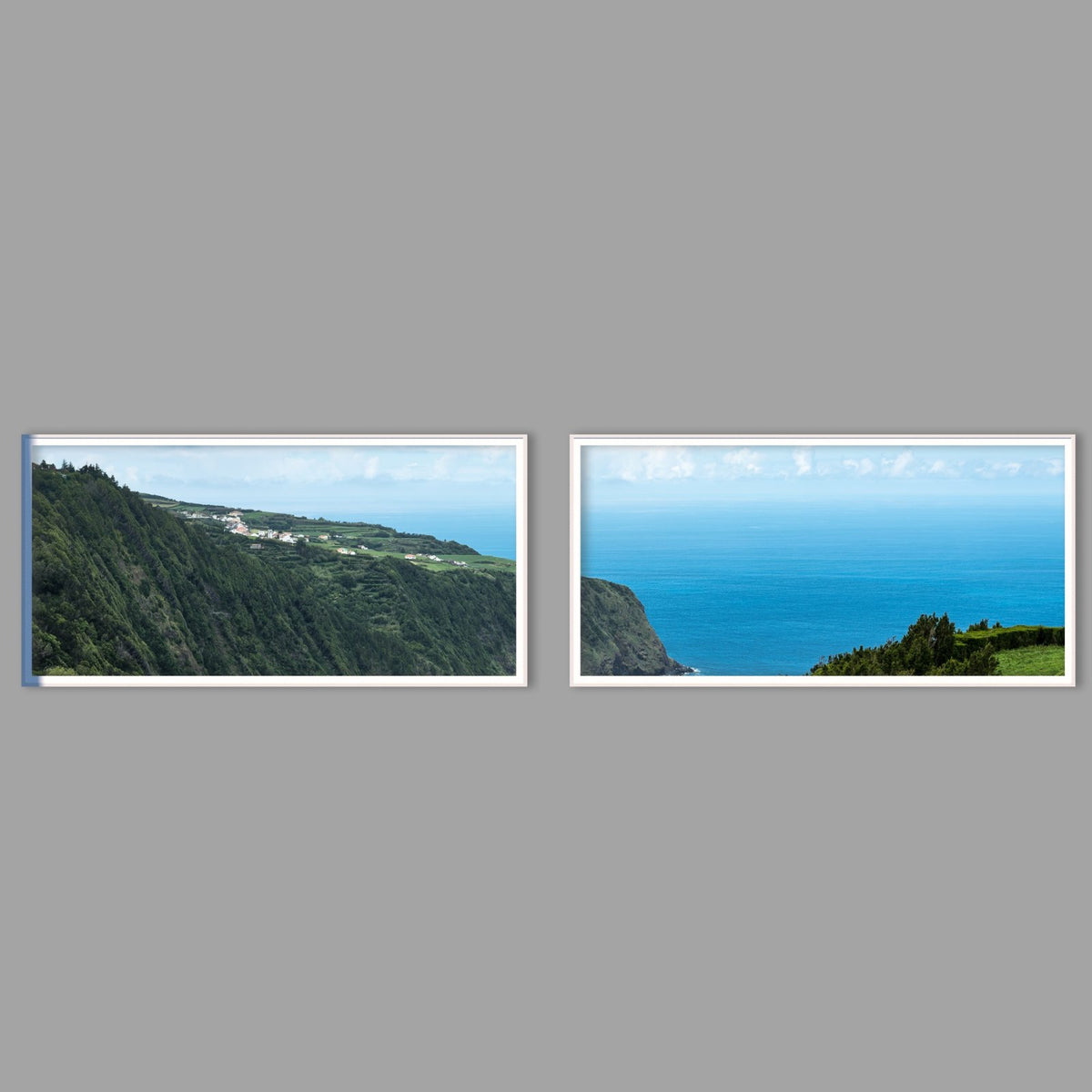 LED-Wandbild Zweiteiler quer mit Abstand – Meer & Küste