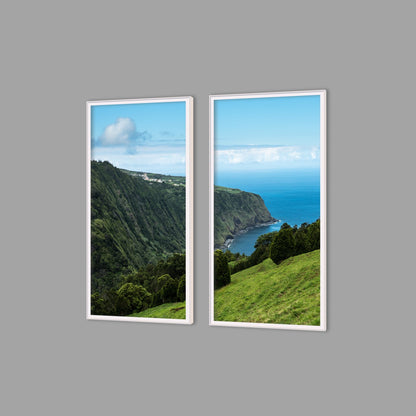 LED-Wandbild Zweiteiler hochkant mit Abstand – Meer & Küste