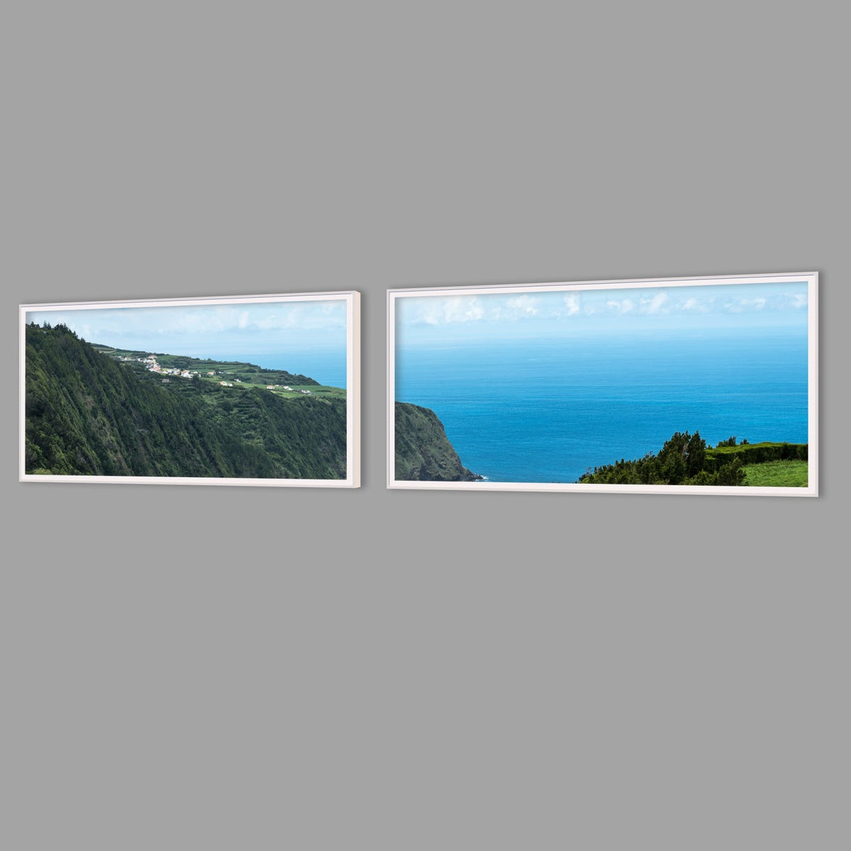 LED-Wandbild Zweiteiler quer mit Abstand – Meer & Küste
