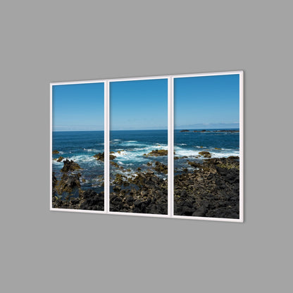 LED-Wandbild Dreiteiler hochkant 180x120 cm – Meer & Küste