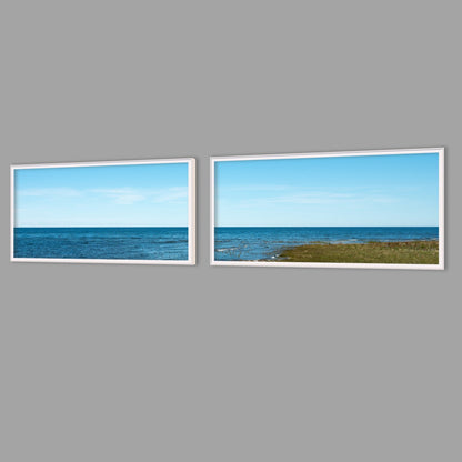 LED-Wandbild Zweiteiler quer mit Abstand – Meer & Küste