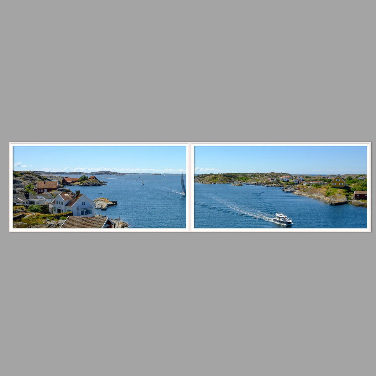 LED-Wandbild Zweiteiler quer 240x60 cm – Meer & Küste
