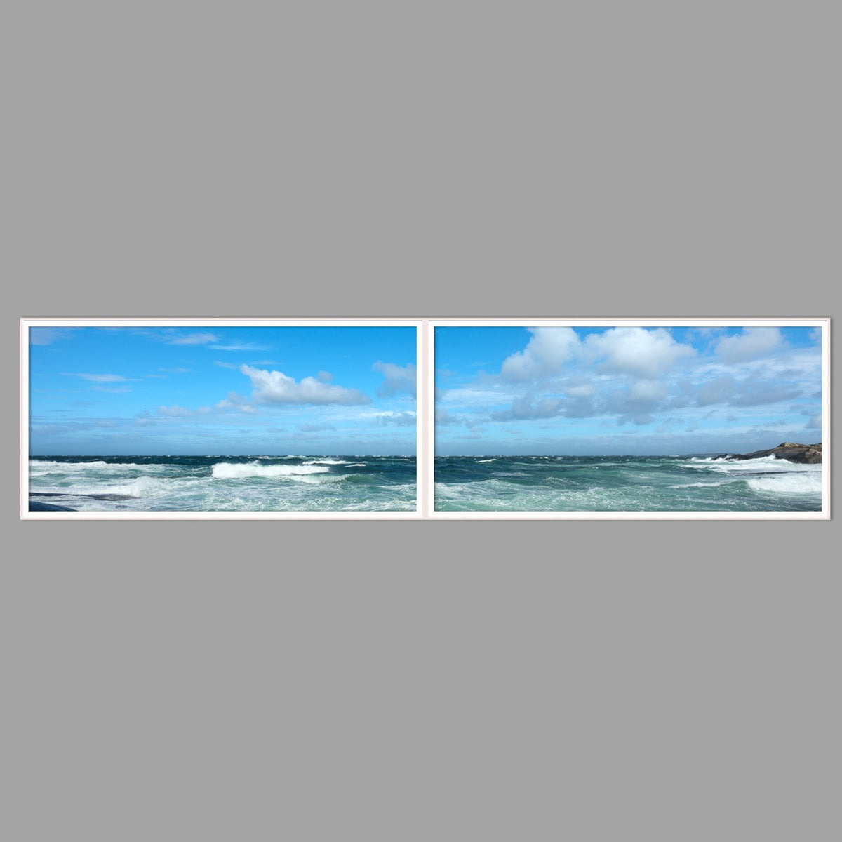 LED-Wandbild Zweiteiler quer 240x60 cm – Meer & Küste