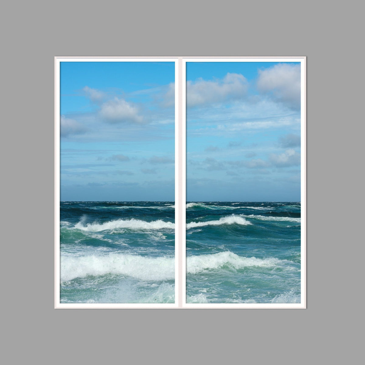 LED-Wandbild Zweiteiler hochkant 120x120 cm – Meer & Küste