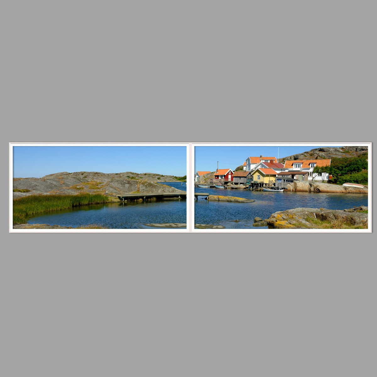 LED-Wandbild Zweiteiler quer 240x60 cm – Meer & Küste