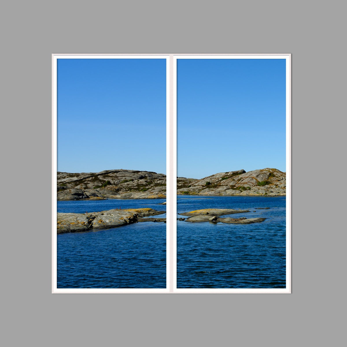 LED-Wandbild Zweiteiler hochkant 120x120 cm – Meer & Küste