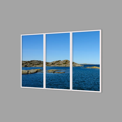 LED-Wandbild Dreiteiler hochkant 180x120 cm – Meer & Küste