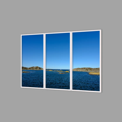 LED-Wandbild Dreiteiler hochkant 180x120 cm – Meer & Küste