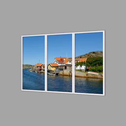 LED-Wandbild Dreiteiler hochkant 180x120 cm – Meer & Küste