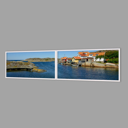 LED-Wandbild Zweiteiler quer 240x60 cm – Meer & Küste