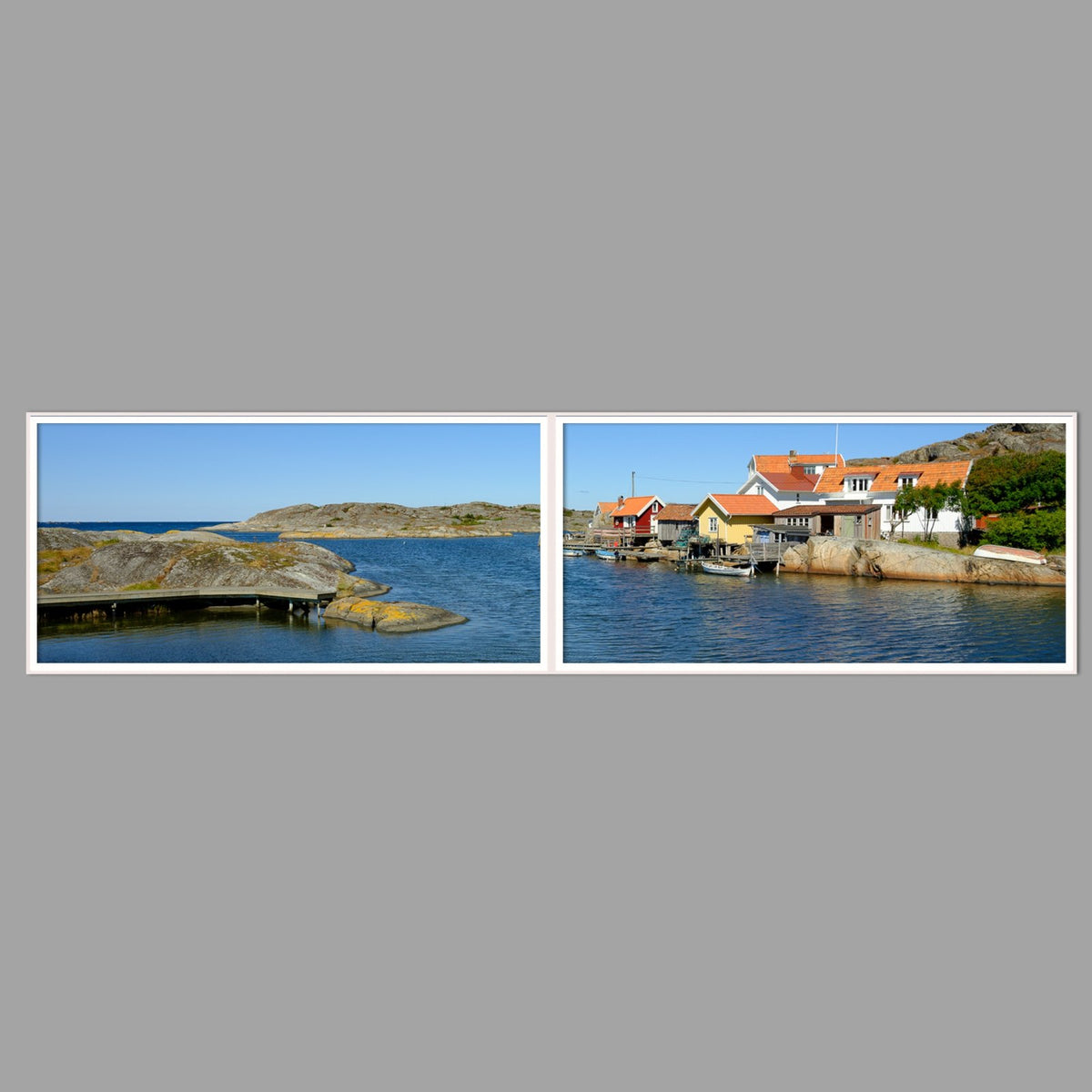 LED-Wandbild Zweiteiler quer 240x60 cm – Meer & Küste