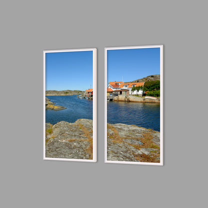 LED-Wandbild Zweiteiler hochkant mit Abstand – Meer & Küste