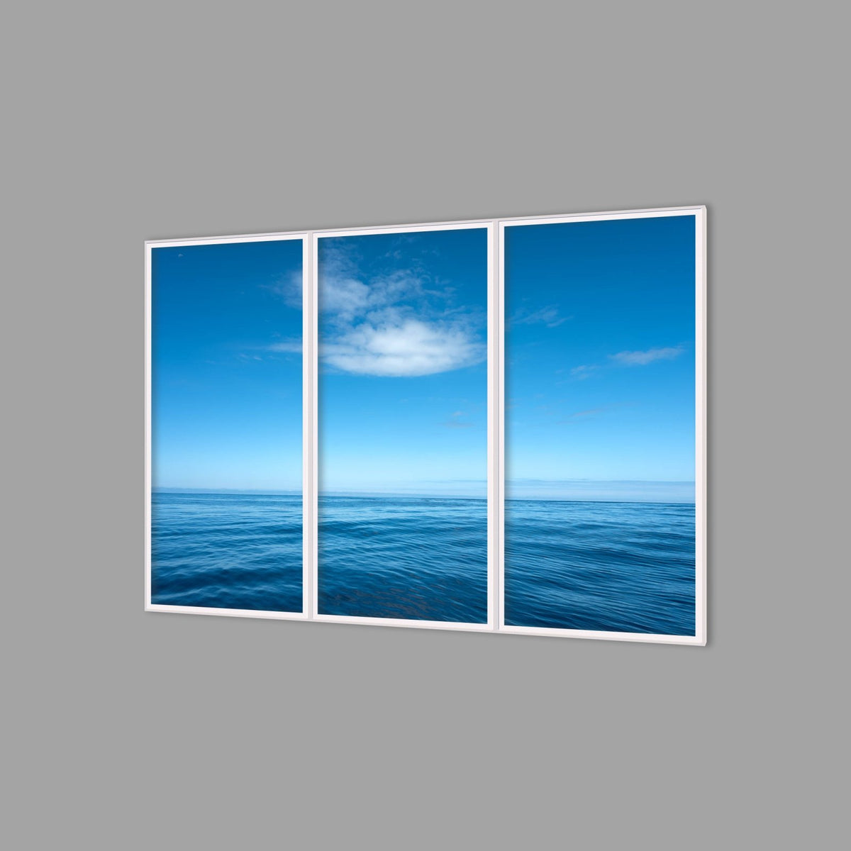 LED-Wandbild Dreiteiler hochkant 180x120 cm – Meer & Küste