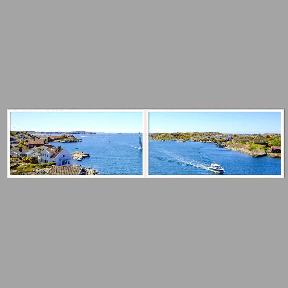 LED-Wandbild Zweiteiler quer 240x60 cm – Meer & Küste
