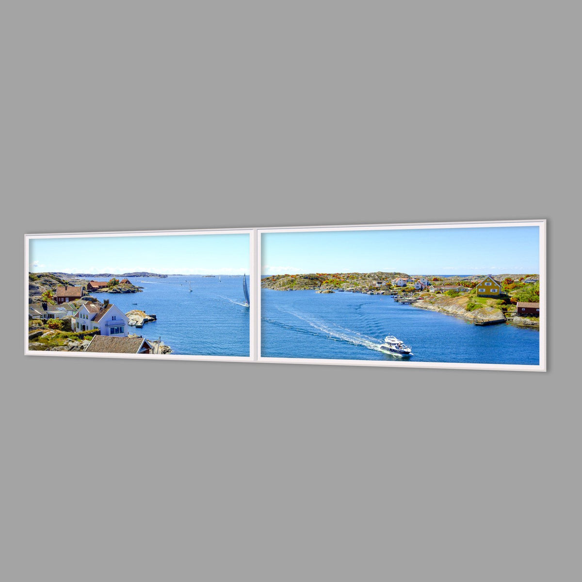 LED-Wandbild Zweiteiler quer 240x60 cm – Meer & Küste