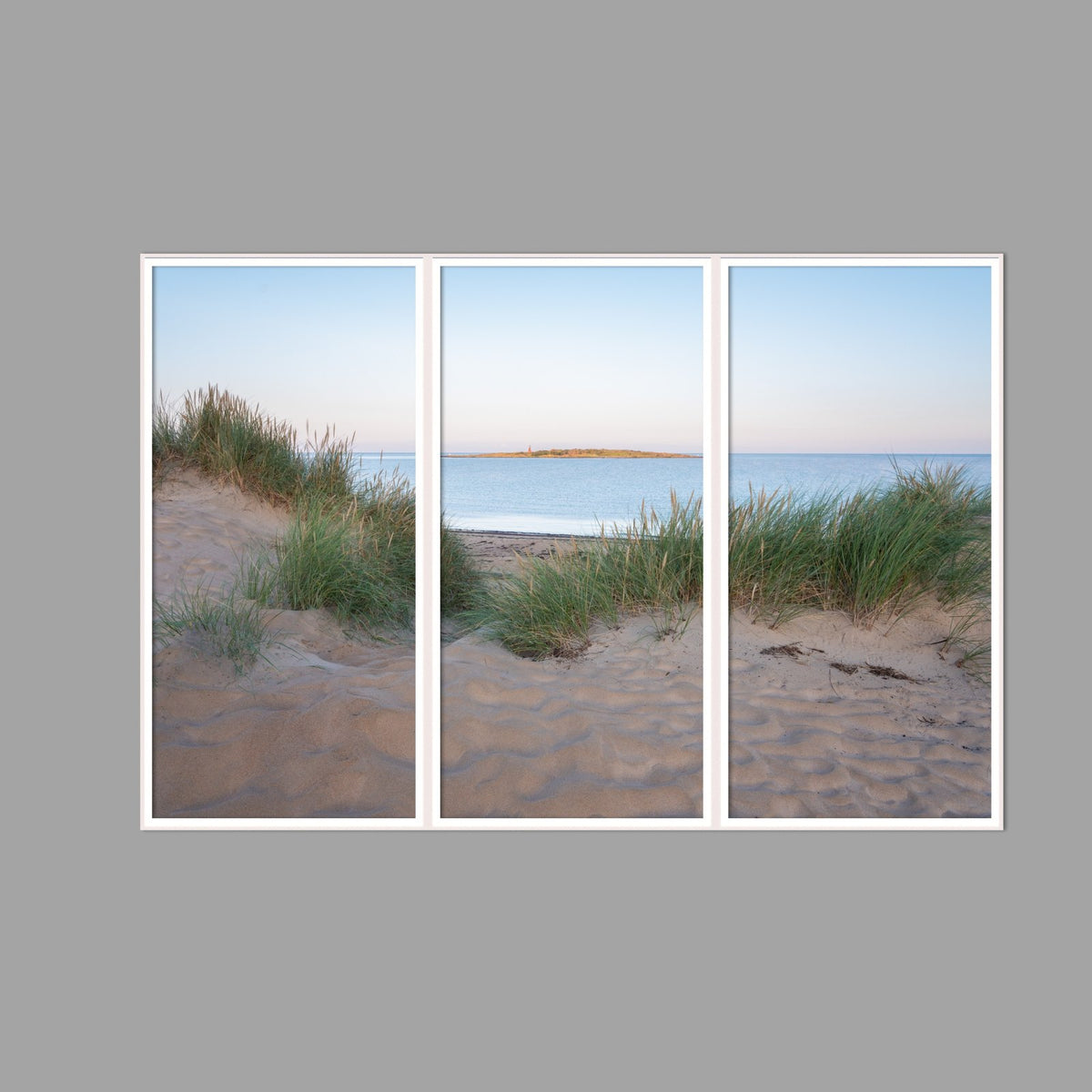 LED-Wandbild Dreiteiler hochkant 180x120 cm – Meer & Küste