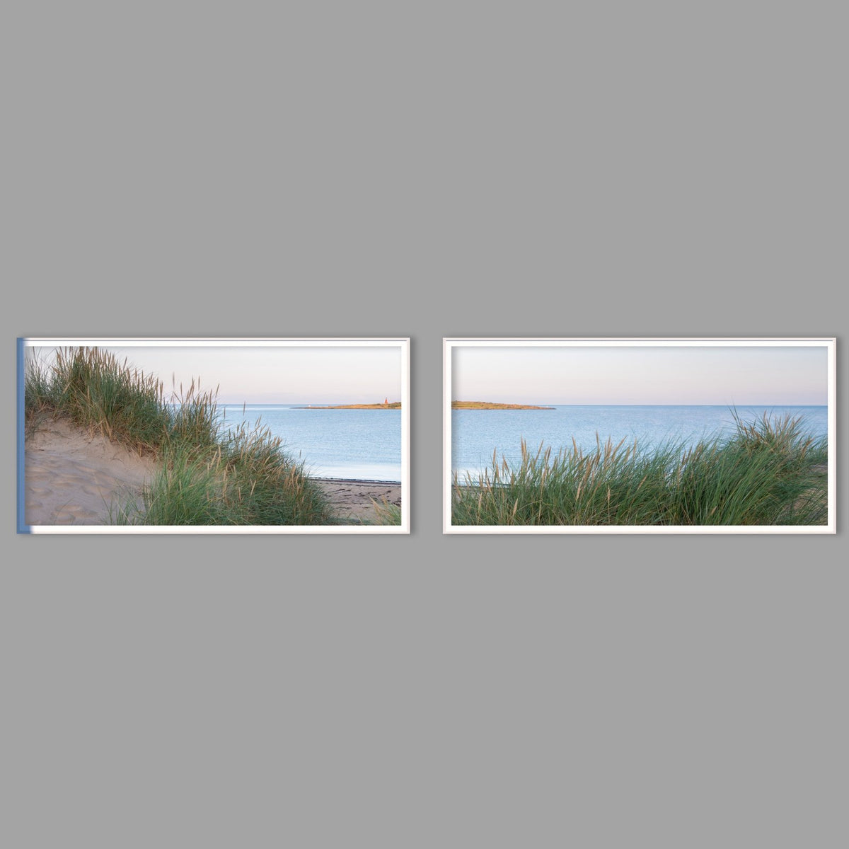 LED-Wandbild Zweiteiler quer mit Abstand – Meer & Küste