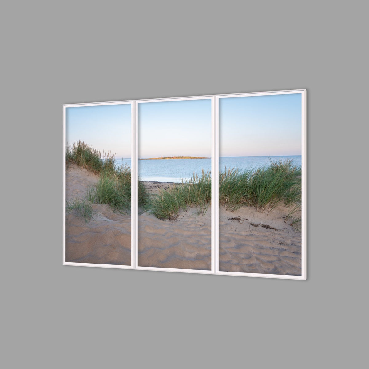 LED-Wandbild Dreiteiler hochkant 180x120 cm – Meer & Küste