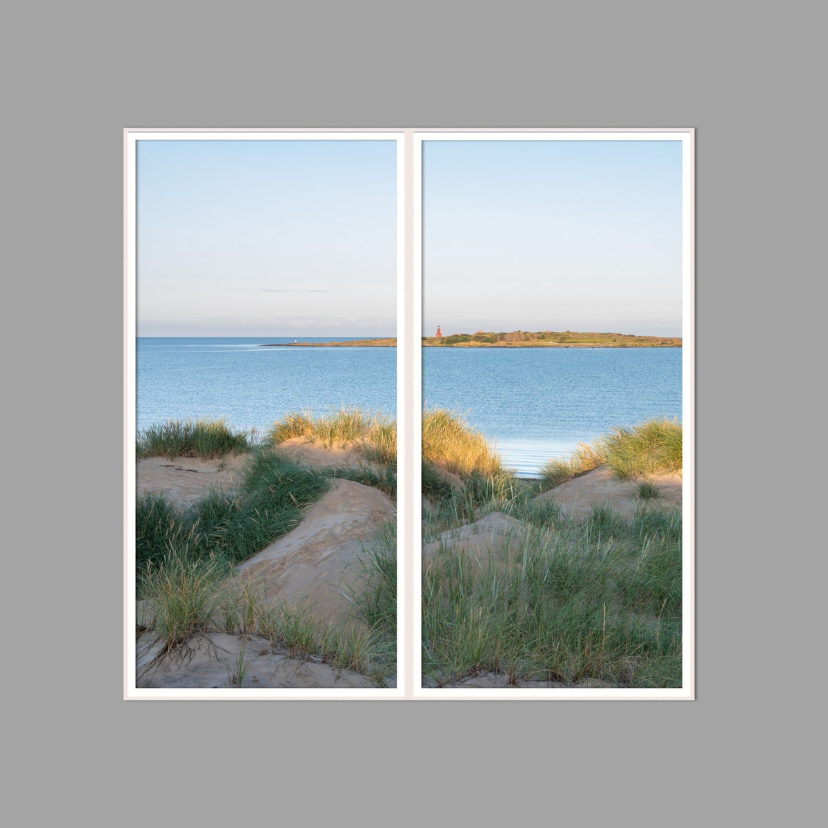 LED-Wandbild Zweiteiler hochkant 120x120 cm – Meer & Küste