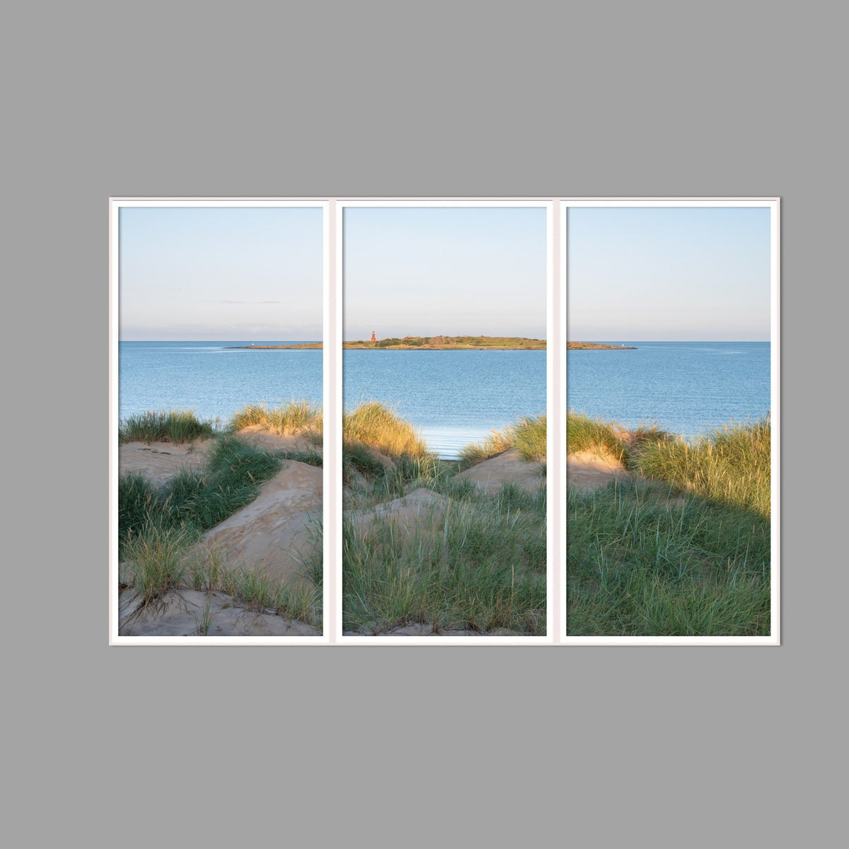 LED-Wandbild Dreiteiler hochkant 180x120 cm – Meer & Küste