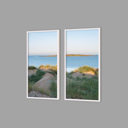 LED-Wandbild Zweiteiler hochkant mit Abstand – Meer & Küste