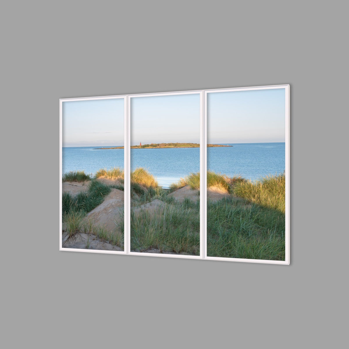 LED-Wandbild Dreiteiler hochkant 180x120 cm – Meer & Küste