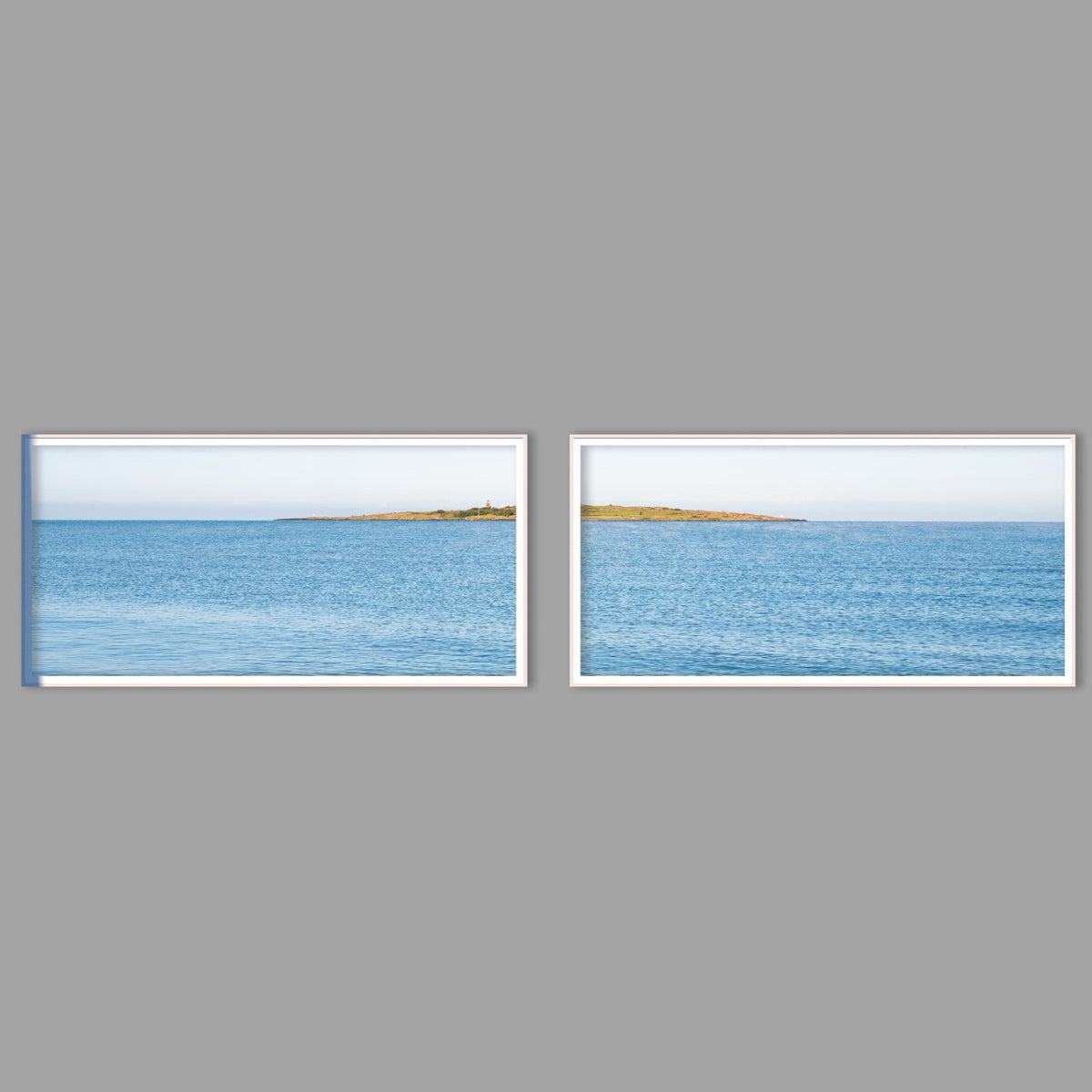 LED-Wandbild Zweiteiler quer mit Abstand – Meer & Küste
