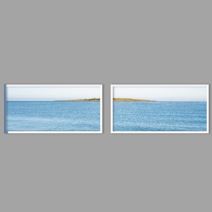 LED-Wandbild Zweiteiler quer mit Abstand – Meer & Küste