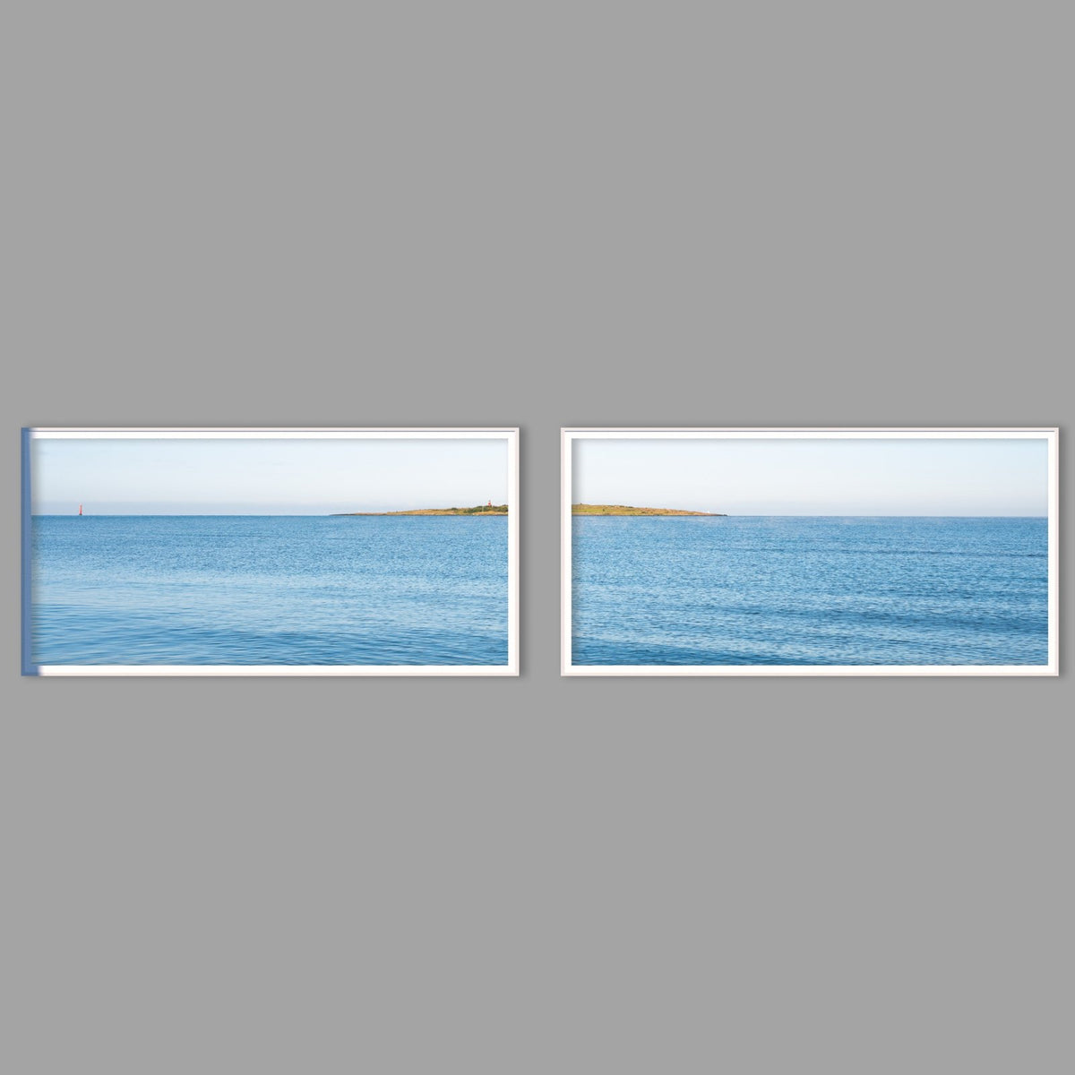 LED-Wandbild Zweiteiler quer mit Abstand – Meer & Küste