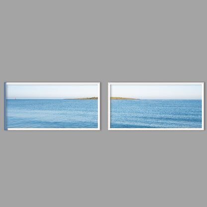 LED-Wandbild Zweiteiler quer mit Abstand – Meer & Küste