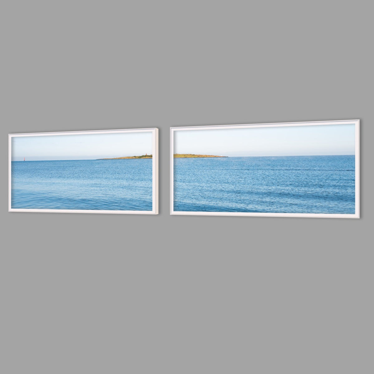 LED-Wandbild Zweiteiler quer mit Abstand – Meer & Küste