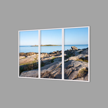 LED-Wandbild Dreiteiler hochkant 180x120 cm – Meer & Küste