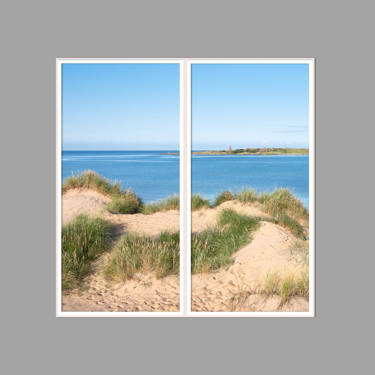 LED-Wandbild Zweiteiler hochkant 120x120 cm – Meer & Küste