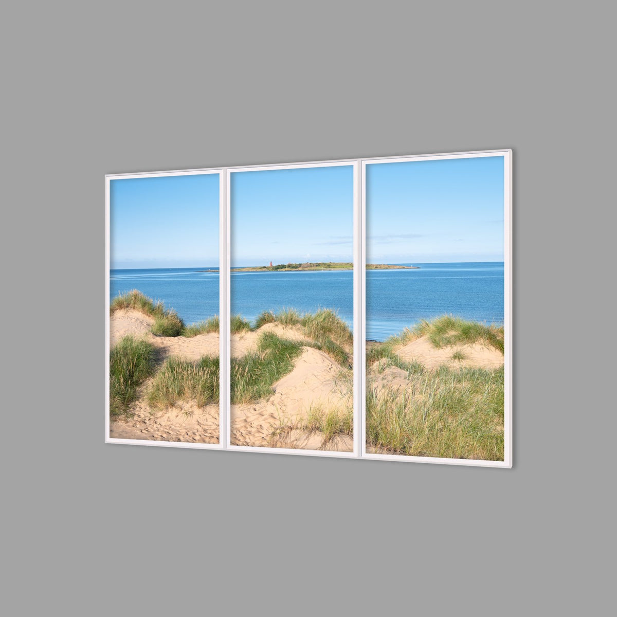 LED-Wandbild Dreiteiler hochkant 180x120 cm – Meer & Küste