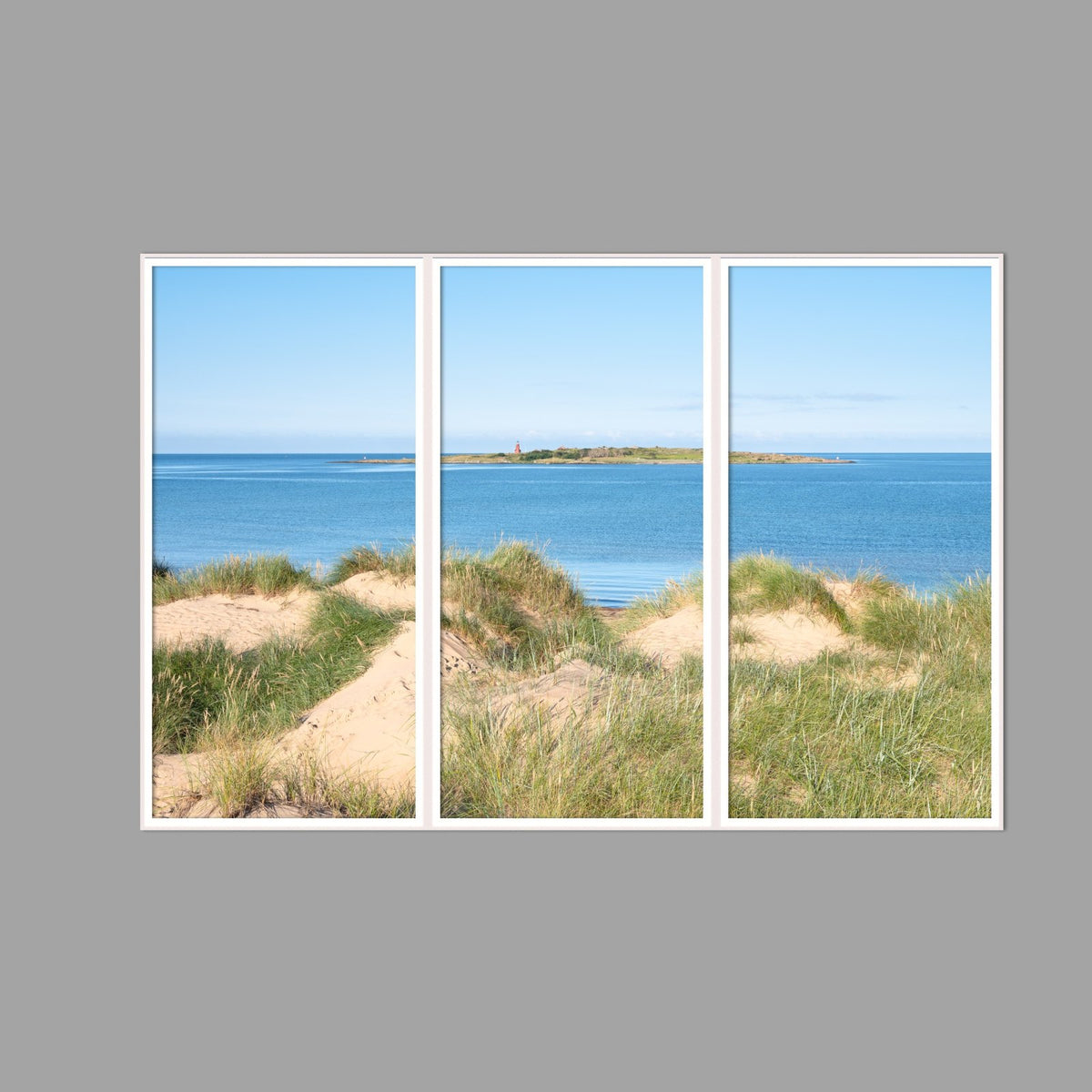 LED-Wandbild Dreiteiler hochkant 180x120 cm – Meer & Küste