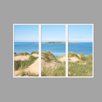 LED-Wandbild Dreiteiler hochkant 180x120 cm – Meer & Küste