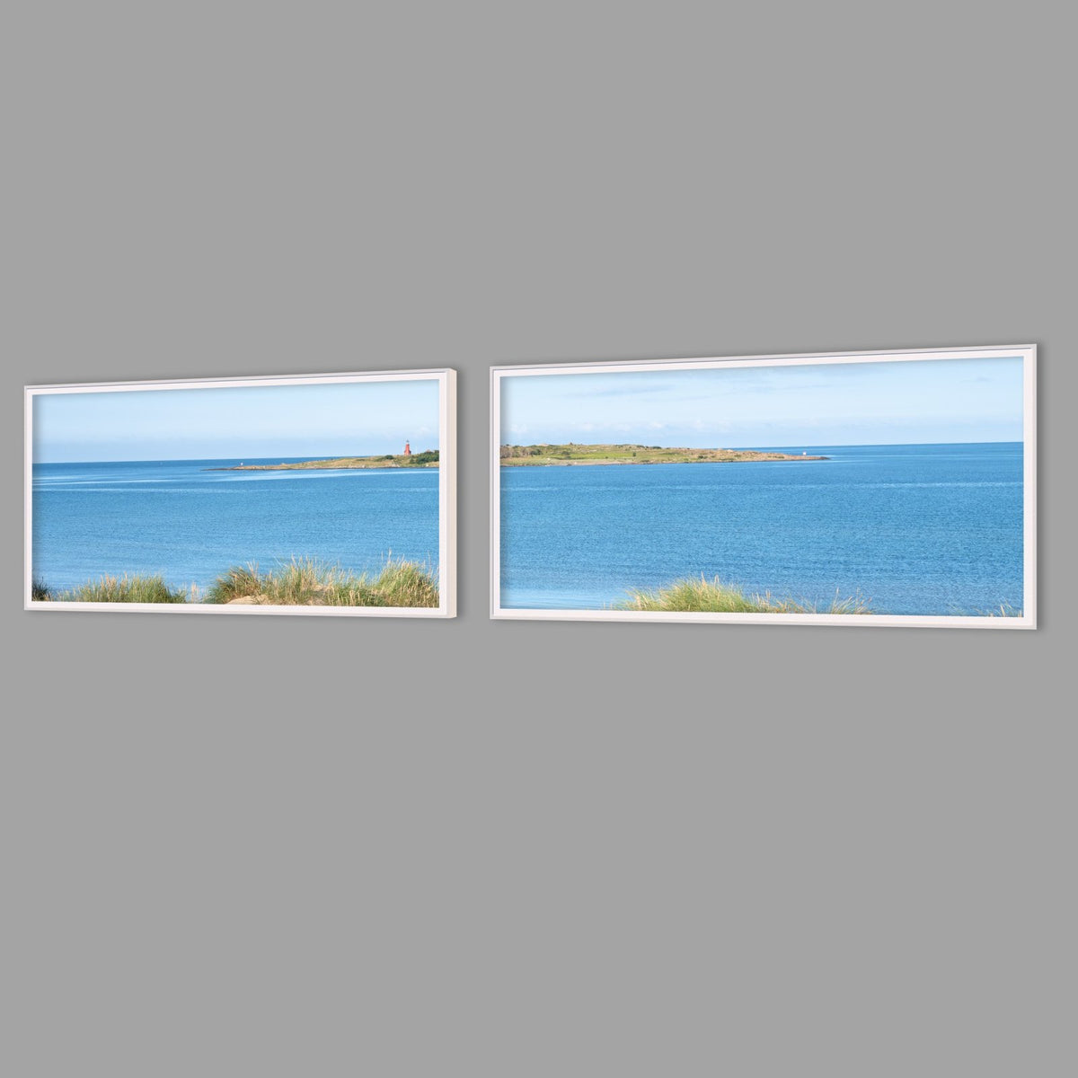 LED-Wandbild Zweiteiler quer mit Abstand – Meer & Küste
