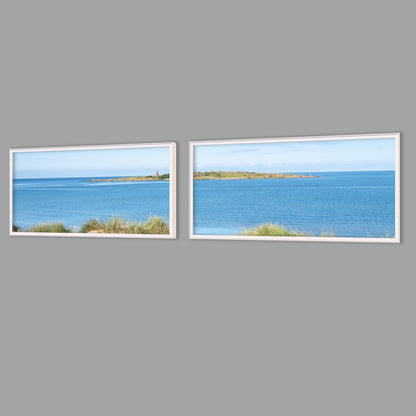 LED-Wandbild Zweiteiler quer mit Abstand – Meer & Küste